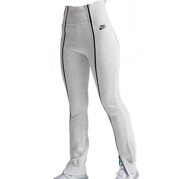 Nike Tech Fleece Womens Small Gray High Waisted Slim Zip Jogger Pants FN7129-013 - Picture 1 of 3